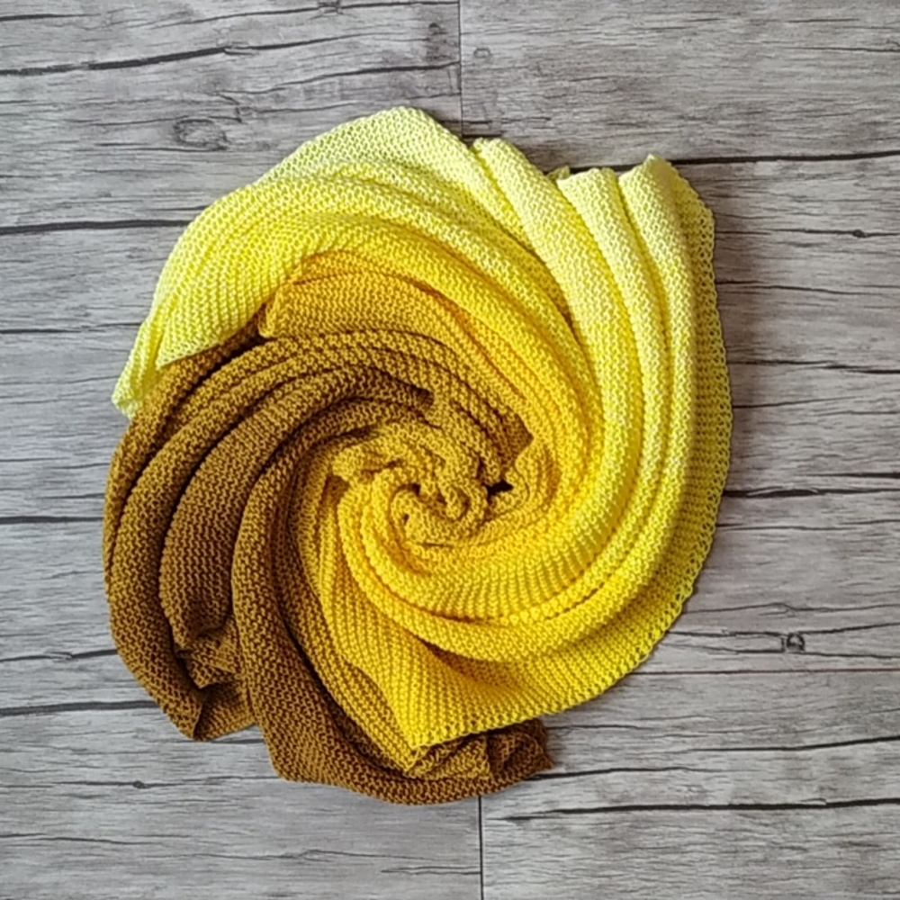 Knitted Ombre Baby or Lap Blanket